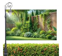 De Jardin Mural 210 x 150 cm Déco Jardin | Pour Cabine Photo Nature pour Mariage Anniversaire Restaurant Café École