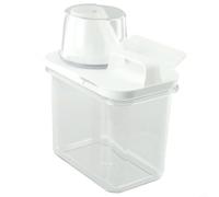 de Lessive étanche avec Tasse, Bo?te de Rangement de Lessive | AS/PP Material, Silicone Seal, Moisture-proof, 1100-2300ml Sizes, Easy-pour Spout For Neat Cleaning