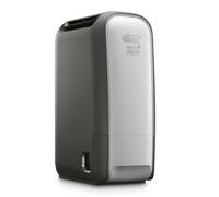 De’Longhi Tasciugo AriaDry Light - Déshumidificateur Portable pour la Maison, Zéolite et Ioniseur, Élimination Humidité 7,5L/24h, Séchage, Anti-Moisissure, Mode Swing, Minuteur, Gris (DNS80)