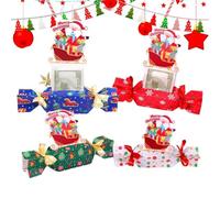 De Noël Porte-Cartes Pliable Rebondissant En Forme De | 4 Pièces Boîte À Argent Pour Noël Avec Tirette Pour Adultes Anniversaire Fête Vacances Nouvel An