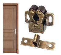 de porte d'armoire - Loquets de porte d'armoire | Ferme-porte chromé, de portes en métal à double rouleau, de meubles, boucle à ressort avec perles pour placard, placard