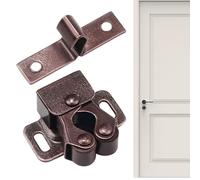 de porte d'armoire - Loquets de porte d'armoire | Ferme-porte chromé, de portes en métal à double rouleau, de meubles, boucle à ressort avec perles pour placard, placard