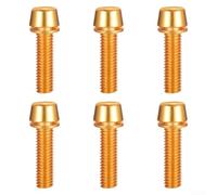 de Potence Vélo M5x18mm Acier Inoxydable avec Rondelles de | Acier inoxydable , filetage pour précis, rondelles incluses, idéal pour vtt et route, 6 couleurs au choix(Golden)