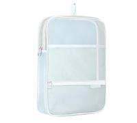 de rangement de fichiers transparent pour l ' organisation du bureau, pochette à documents avec poignée avec fermeture à glissière et poche, porte-documents transparent pour dossiers étui de, E