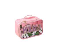 de Rangement de Voyage en Polyester Robuste Comprenant des poignées pour Les Articles cosmétiques et Un accès Rapide Pendant Les Matins occupés Trousse de Maquillage Transparente avec poignée