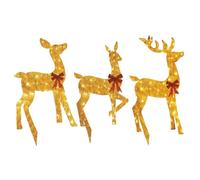 de Rennes de Noël d'Extérieur 3 Pièces Décor Acrylique 2D Lumineux Fêtes