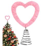 de sapin de Noël en velours avec motif cœur avec ressort