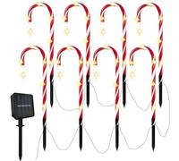 de sucre lumineux décoratif, lumière solaire de 1200 mAh avec 8 modes - décorations pour chemins extérieurs | pour jardin, cour, terrasse, parc, passage, pelouse