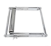de Support Scie à Table Hauteur Ajustable Métal de Support(A) | Hauteur ajustable 45-130mm, fixation ferme, conception pliable, métal argenté, gain de place