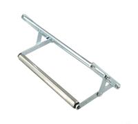 de Support Scie à Table Hauteur Ajustable Métal de Support(B) | Hauteur ajustable 45-130mm, fixation ferme, conception pliable, métal argenté, gain de place