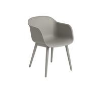 Muuto de Table à Manger en Fibre Muuto m. Accoudoirs et Base en Bois Gris