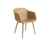 Muuto de Table à Manger en Fibre Muuto m. Accoudoirs et Base en Bois Ocre/Chêne
