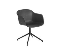 Muuto de Table à Manger en Fibre Muuto m. Accoudoirs et Base Pivotante Noir