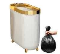 de toilettes - Mini salle de bain Bin, boîte à déchets couverts | Support de poubelle en papier domestique, poubelle avec couvercle à pousser compact pour une organisation moderne de la salle de