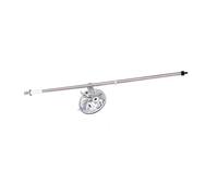 de toit à ventouse solide avec base, Silver with 1.2m fla | Poteaux en acier inoxydable avec base à ventouse amovible, cérémonies de défilés en plein air
