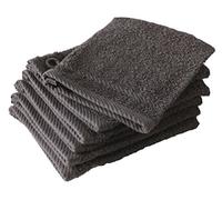 De Witte Lietaer 194828 Lot de 6 Gants de Toilette Coton Gris Foncé 15 x 22 cm