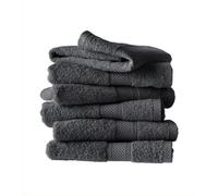 De Witte Lietaer 194843 Lot de 6 Serviettes de bain Coton Gris Foncé 100 x 50 cm