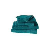 De Witte Lietaer 199813 Set de 2 Gants + 2 Serviettes 50 x 100 cm + 2 Draps de Douche 70 x 140 cm Coton, Vert Canard