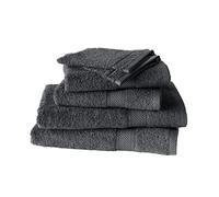 De Witte Lietaer 199815 Set de 2 Gants + 2 Serviettes 50 x 100 cm + 2 Draps de Douche 70 x 140 cm Coton Gris Foncé