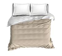 De Witte Lietaer Bumblebee housse de couette - Grande taille (260x200/220 cm + 2 taies) - 2 stuks (60x70 cm) - Taupe