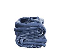 DE WITTE LIETAER Cosy Couverture, Polyester, Bleu Indigo, 150x200