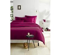 De Witte Lietaer Olivia Parure de lit qualité Satin Coton peigné, Rouge Betterave/Beet Red, 240x220 cm + 2 taies