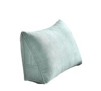 DEACOLIN Housse de coussin dossier compensé doux pour tête de lit triangulaire avec poche latérale pour lit, canapé (housse uniquement) (70 x 35 x 20 cm, vert pois)