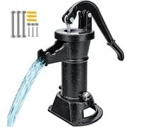 DEAKCE Pompe à Eau Manuelle Puits en Fonte, 9 m, NPT 1-1/4 B | Pompe à bras pour puits peu profonds, corps en fonte de 6,8 kg, sans électricité, pour jardin, ferme, cour et étang, rétro