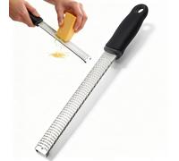 DEANKEJI Râpe à Fromage Noire, Avec Couvercle, Lame en Acier Inoxydable | Lame en Acier Inox, Rape Fromage, Manche PP Antidérapant, Rape Carotte, Avec Couvercle, Idéale pour Zestes et Fromages
