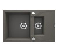 Deante Andante Évier Granit 1,5 Cuve avec Égouttoir 78x49 cm Anthracite ZQNT513 1.5-bowl