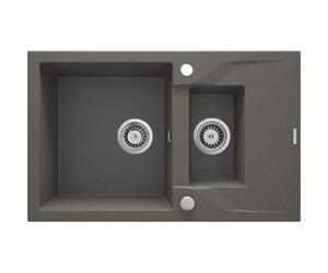 Deante Andante Évier Granit 1,5 Cuve avec Égouttoir 78x49 cm Anthracite ZQNT513 1.5-bowl