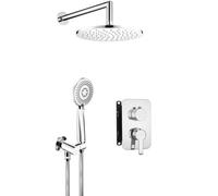 Deante Arnika ensemble de douche encastré avec douche pluie chrome BXYZ0QAM
