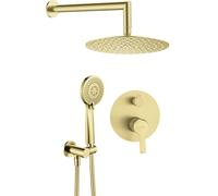 Deante Arnika ensemble de douche encastré avec douche pluie doré NACR9QP