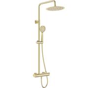 Deante Arnika ensemble de douche mural avec douche pluie doré NACR1QK