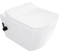 Deante Blur cuvette de wc suspendue sans bride blanc-noir brillant CDZ6WNW