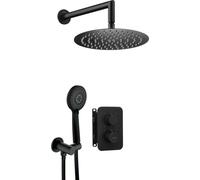 Deante Box ensemble de douche encastré avec thermostat avec douche pluie noir BXYZNEBT