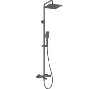 Deante Cascada kit baignoire-douche mural avec thermostat avec douche pluie graphite NAC_D1HT