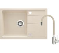 Deante Leda évier avec mitigeur beige/acier ZRDG5113