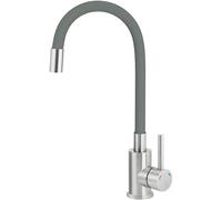 Deante Luno mitigeur de cuisine sur pied acier inoxydable-graphite/gris BOC_T720