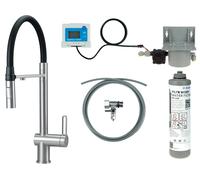 Deante Magnetic kit de démarrage avec mitigeur de cuisine sur pied acier inoxydable BRMFF75M