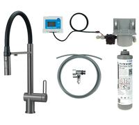 Deante Magnetic kit de démarrage avec mitigeur de cuisine sur pied graphite/gris BRMFD75M