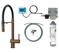 Deante Magnetic kit de démarrage avec mitigeur de cuisine sur pied marron BRMFC75M