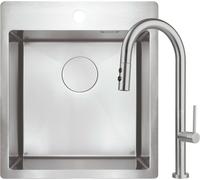 Deante Olfato évier en acier inoxydable avec mitigeur 50.5x45 cm acier ZPO_A010A