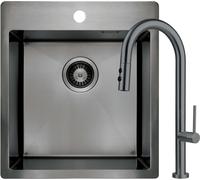 Deante Olfato Precious évier avec mitigeur graphite/graphite ZPO_AD10A
