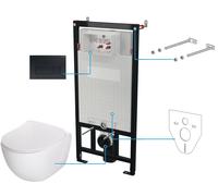 Deante Peonia kit châssis avec cuvette, abattant et bouton CDEN6ZPW