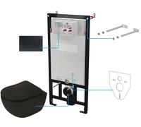 Deante Peonia Zero kit châssis avec cuvette, abattant et bouton CDENNZPW