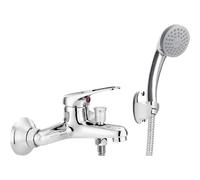Deante Robinet de Baignoire Mural Lobo Chrome avec Ensemble de Douche