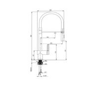 Deante Robinet de Cuisine avec Filtre & Bec Flexible - Trois Voies - BRM R75M