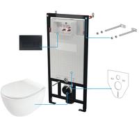 Deante Silia kit châssis avec cuvette, abattant et bouton CDLN6ZPW