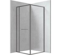 Deante Square cabine de douche 80x80 cm carrée graphite mat/verre transparent KQB_D088P